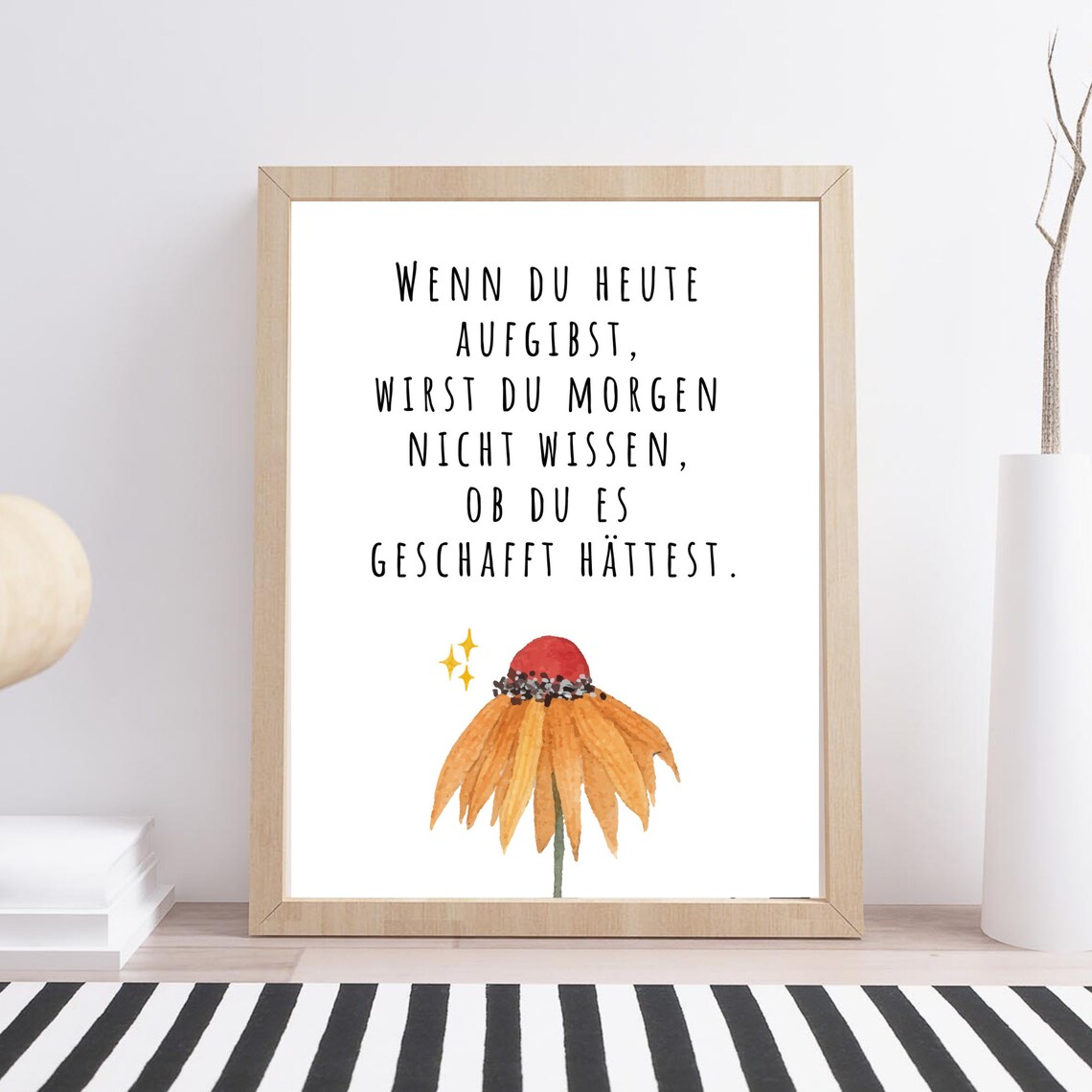 Do Not Give Up Quote Echinacea Flower Encouragement Art Print - Image 2