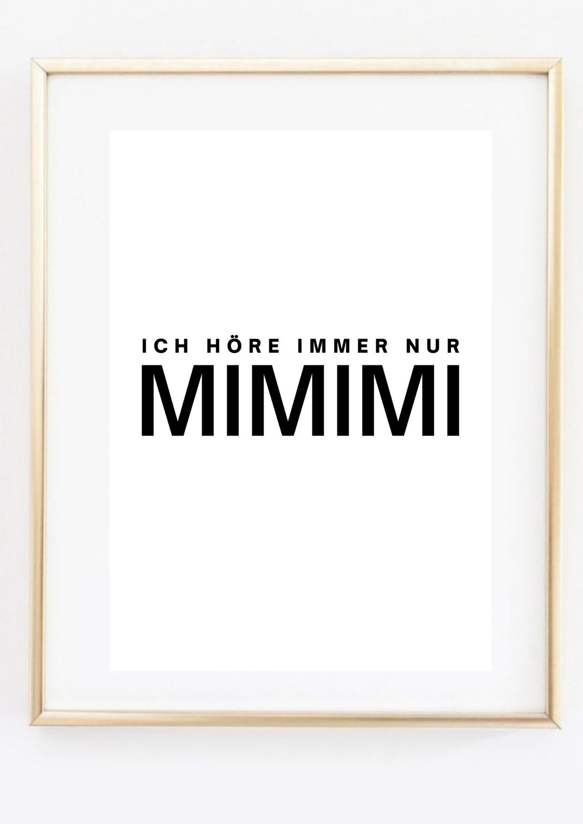 Funny German Mimimi Saying Minimalist Black White Typography Poster - Image 2