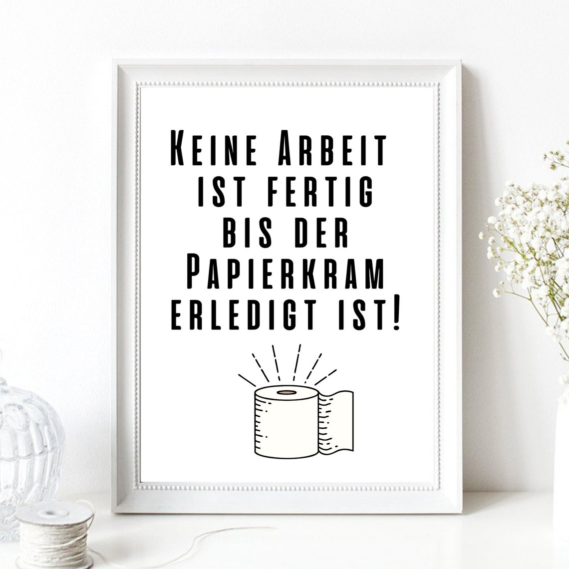 Din A4 Art Print Without Frame Funny Saying Paper Stuff Wc Toilet Toilet Bathroom Bathroom Guest Toilet Toilet Paper Picture Poster Print - Image 2