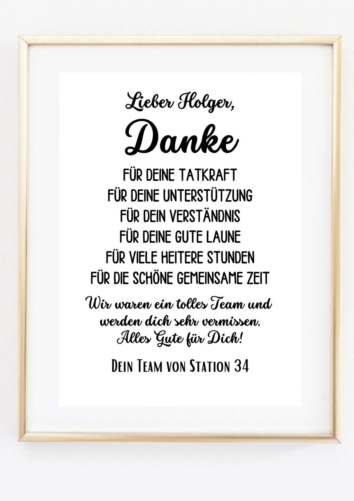 Thank You Farewell Gift Personalized Colleague Retirement Poster - Image 2