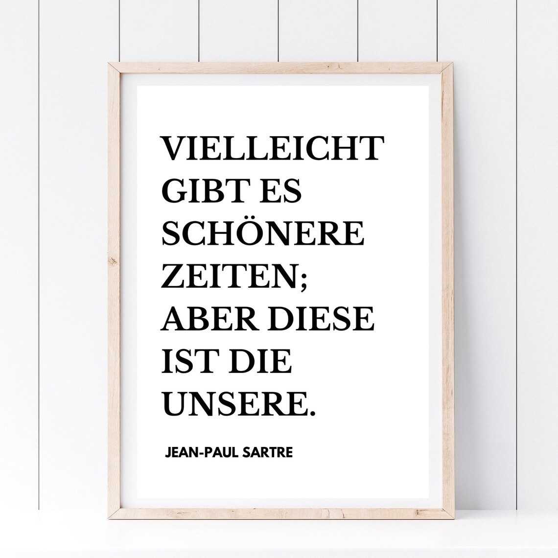Jean-Paul Sartre Quote Minimalist Typography Motivational Poster