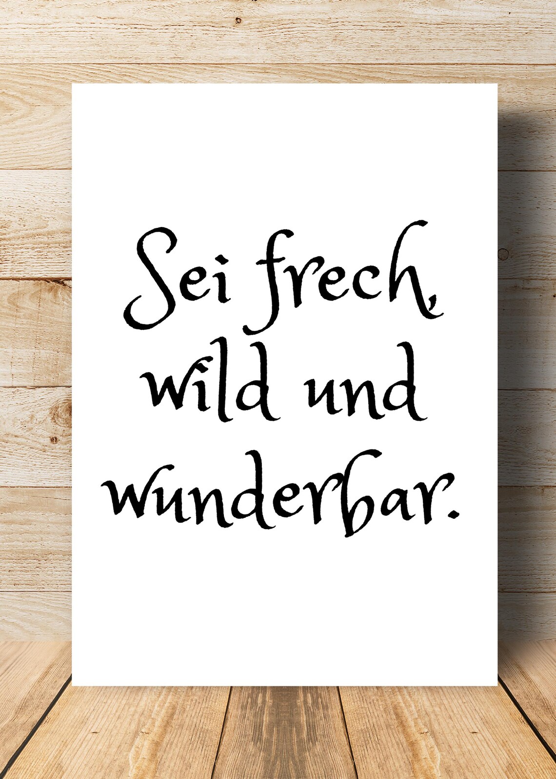 Din A4 Art Print Without Frame Be Bold Wild And Wonderful Motivation Typography Print Poster Picture - Image 3