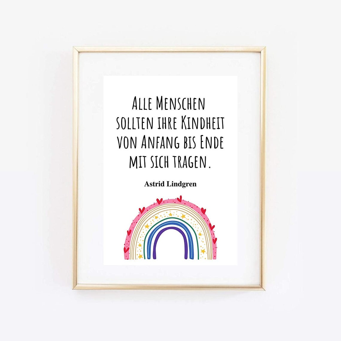 Din A4 Art Print Without Frame Saying Carrying Childhood In You Motivation Courage Image Poster Gift Print