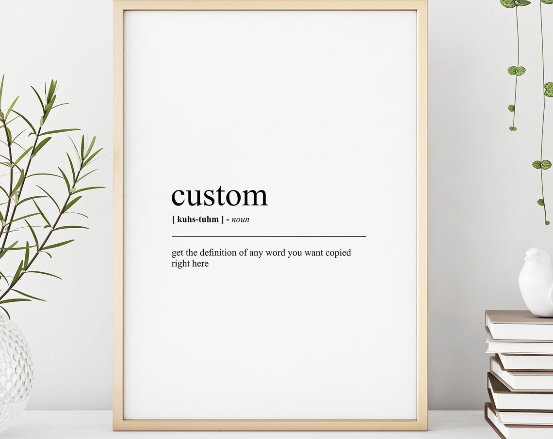 Custom Definition Print, Funny Personalized Wall Art