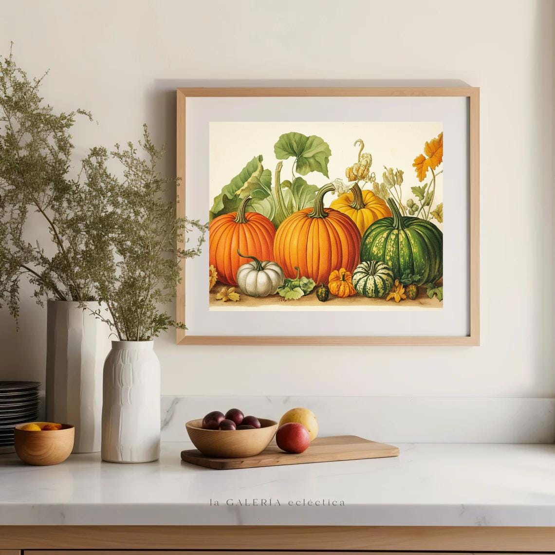 Pumpkins And Squash Harvest Illustration Vintage Botanical Poster - Image 4
