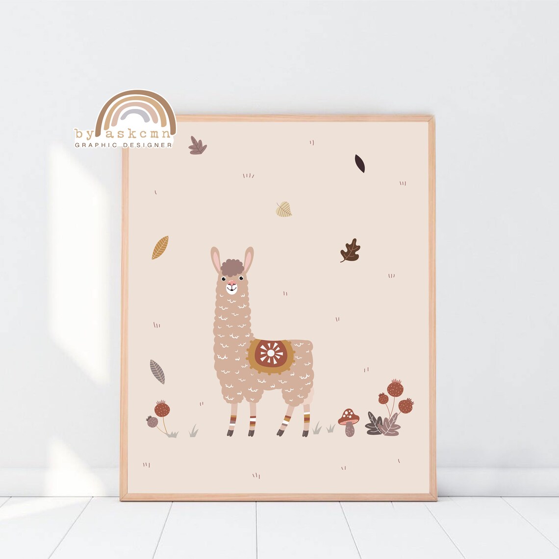Cute Fluffy Alpaca Nursery Baby Room Animal Lover Decor Poster - Image 5