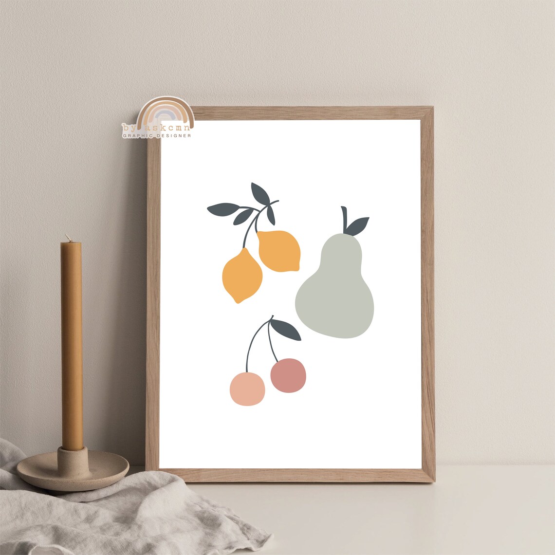 Baby Room Poster Nursery Wall Art Fruit And Prints Abstract Art Wall Art Boho Wall Art Baby Room Boho Nursery Print - Image 4
