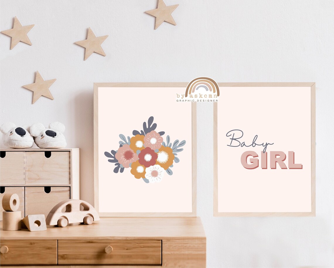 Baby Room Poster Nursery Wall Art Rainbow Boho Nursery Print Boho Wall Art Quote Poster Baby Girl Nursery Decor - Image 5