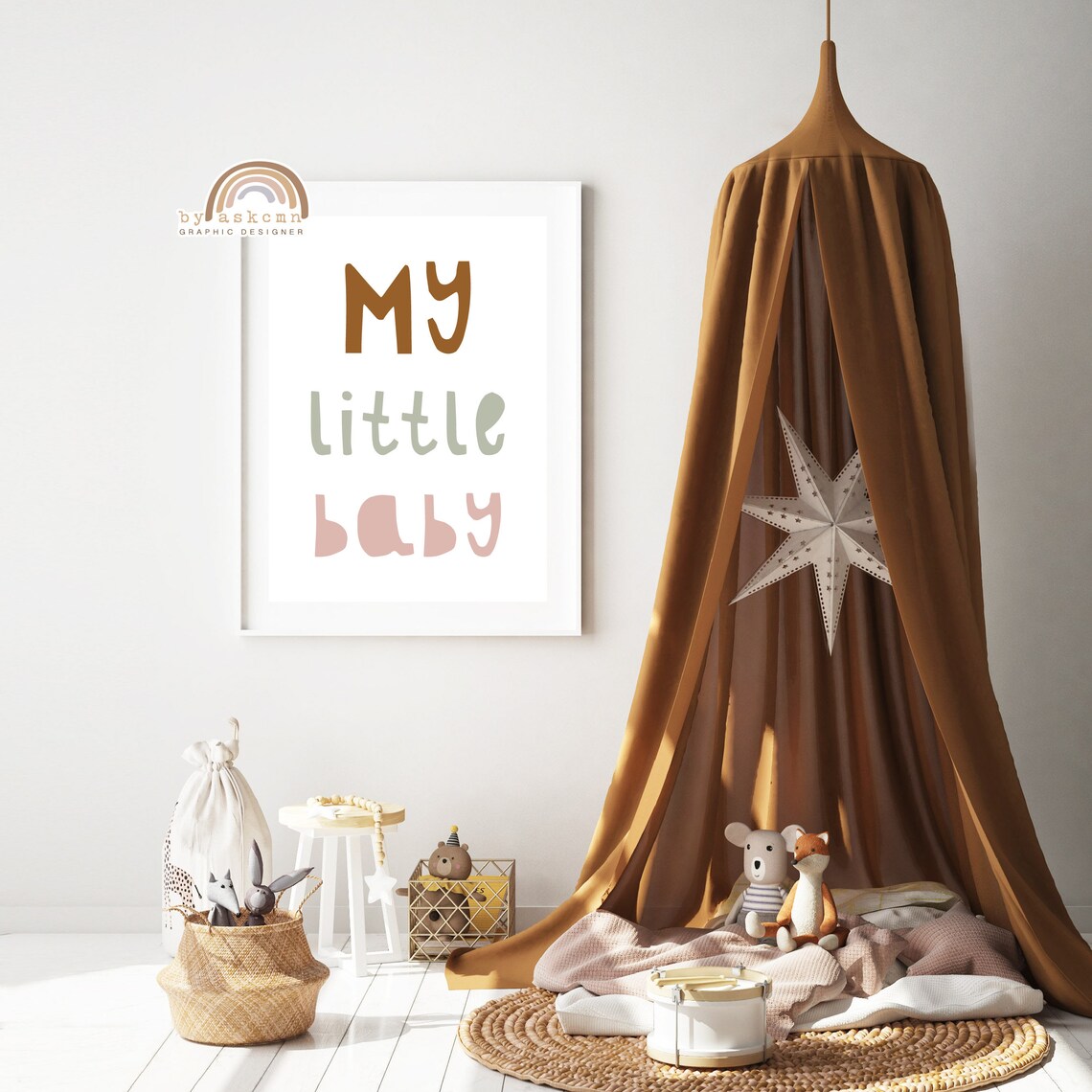 Nurserywall Art Rainbow Wall Decor Baby Room Poster Nursery Print Art Neutral Rainbow Art Quote Poster Instant - Image 5
