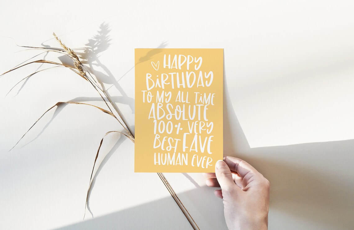 Happy Birthday To My Favourite Human Greeting Card - Image 5