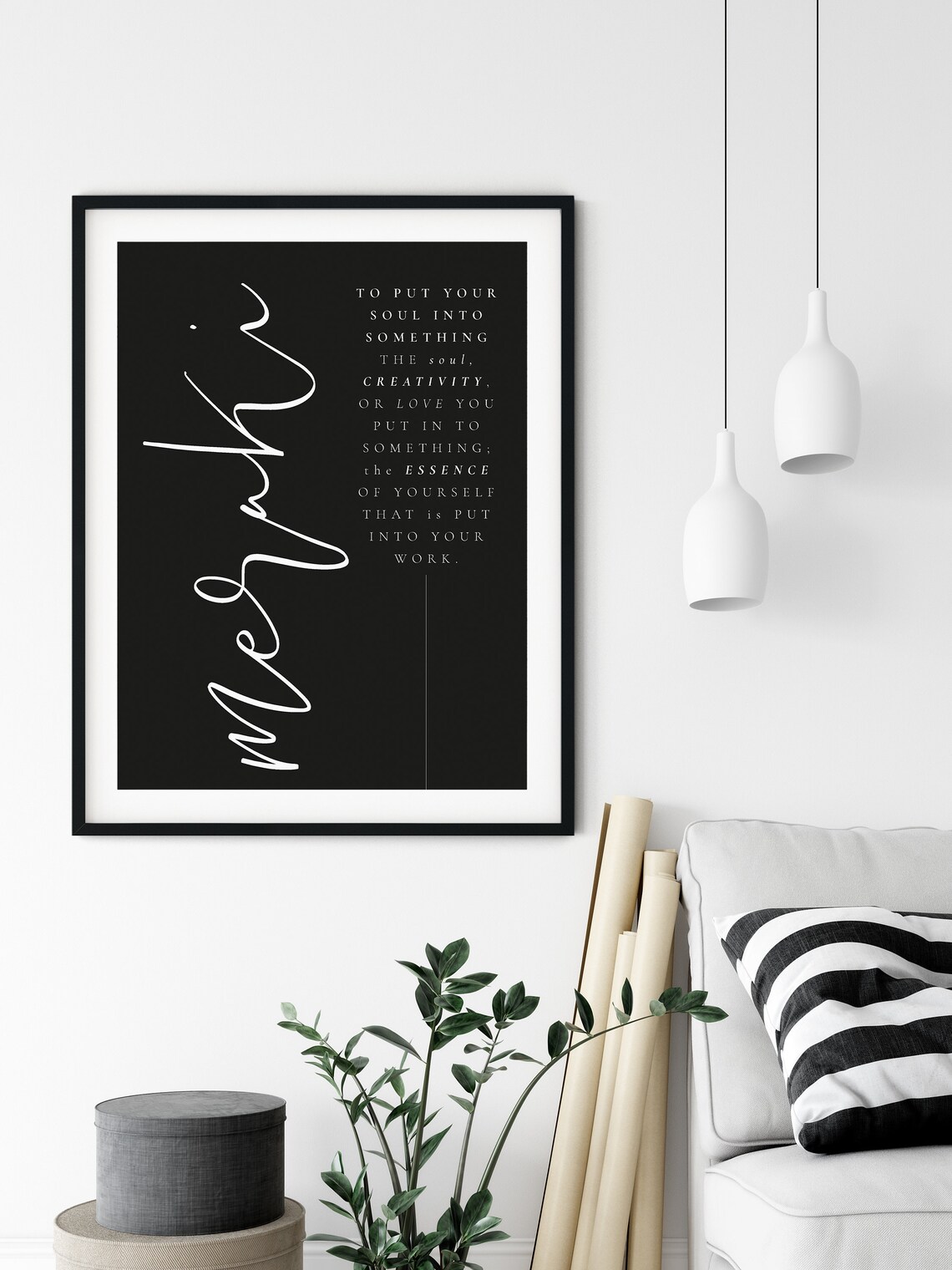 Meraki Definition Soul Creativity Greek Word Inspirational Wall Print - Image 3