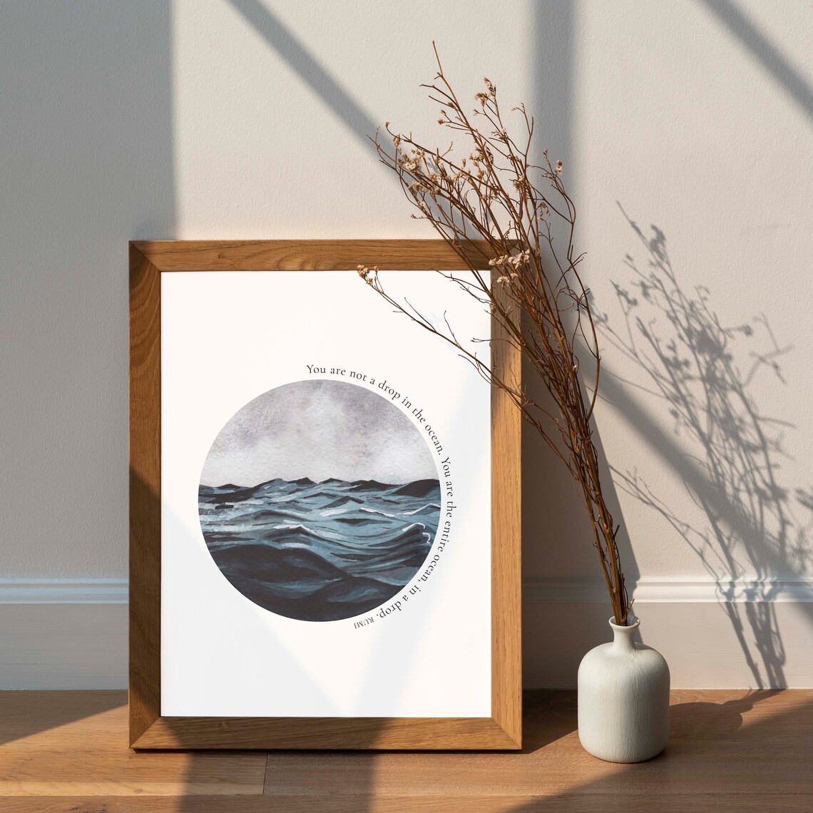 Rumi Quote, Drop In The Ocean Inspirational Art Print - Image 4