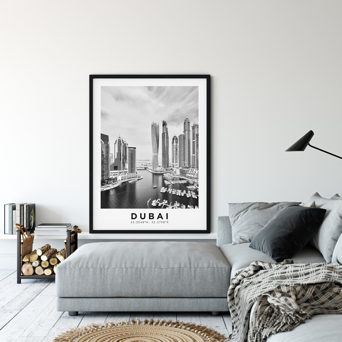 Dubai Skyline Travel Print Dubai Poster Trendy Travel Home Decor United Arab Emirates Travel Arabian Nights Uae Wall Art Gallery Poster - Image 2