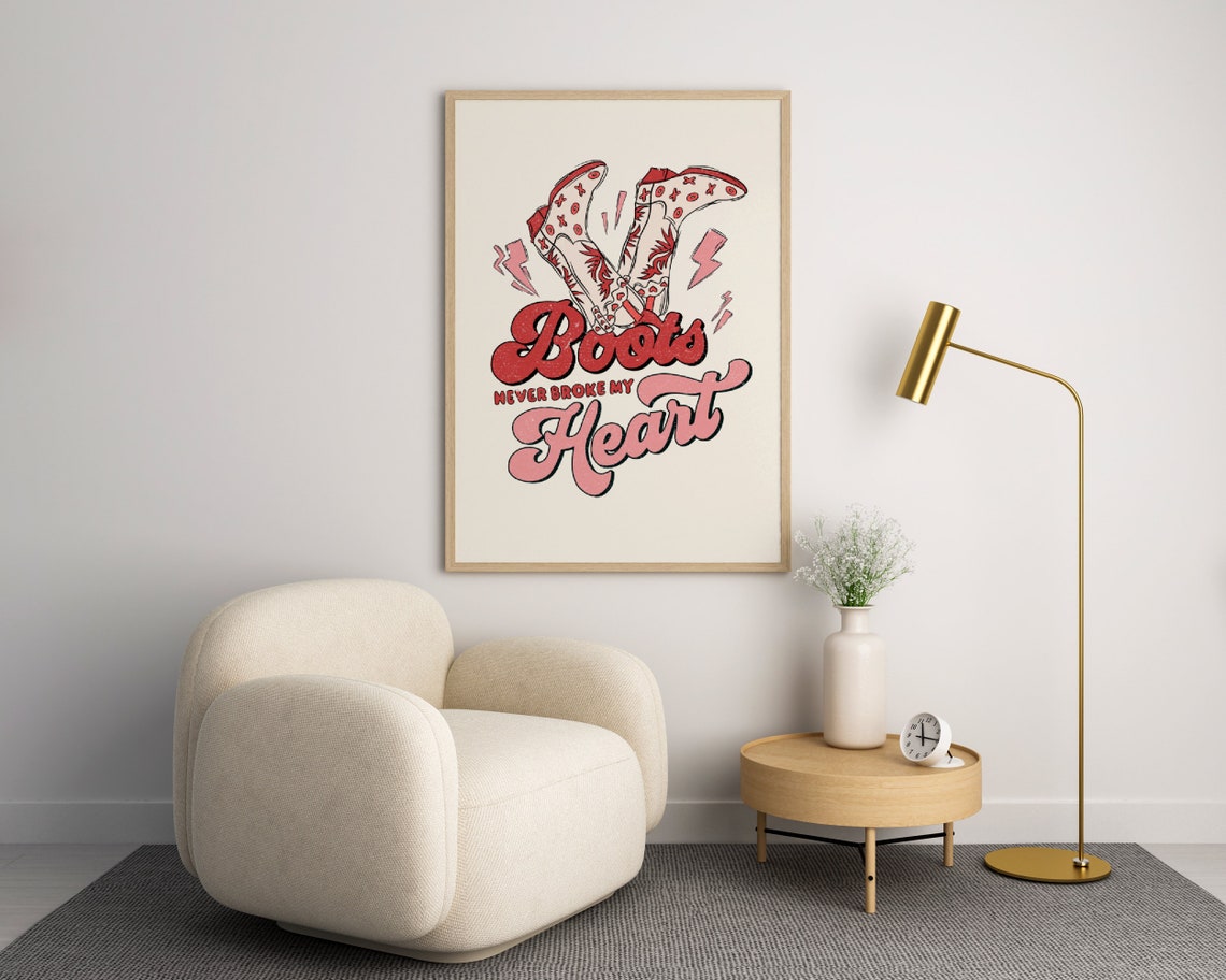 Cowgirl Western Boots, Dorm Room Decor Gift - Image 5