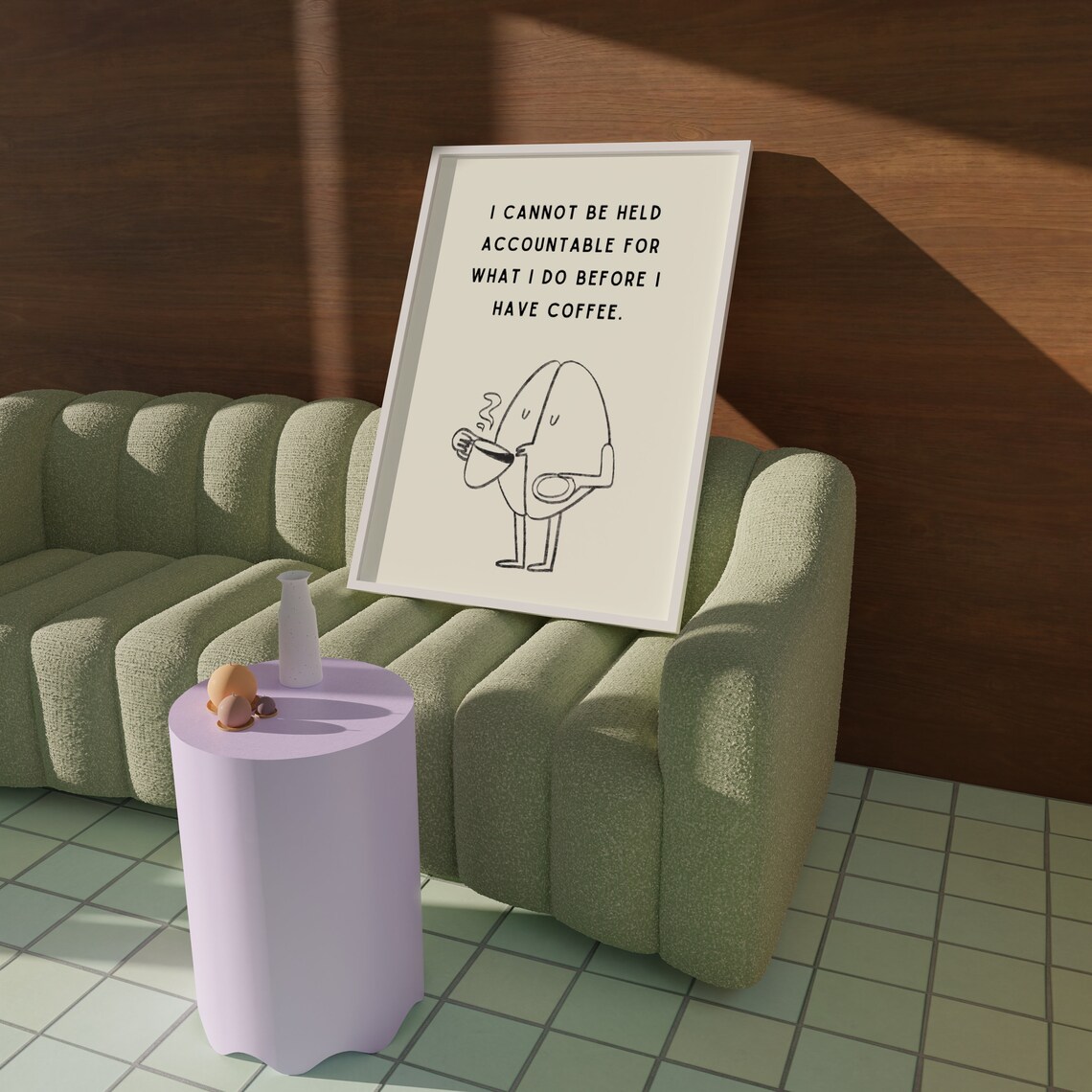 Sarcastic Coffee Poster, Minimalist Kitchen Decor - Image 2