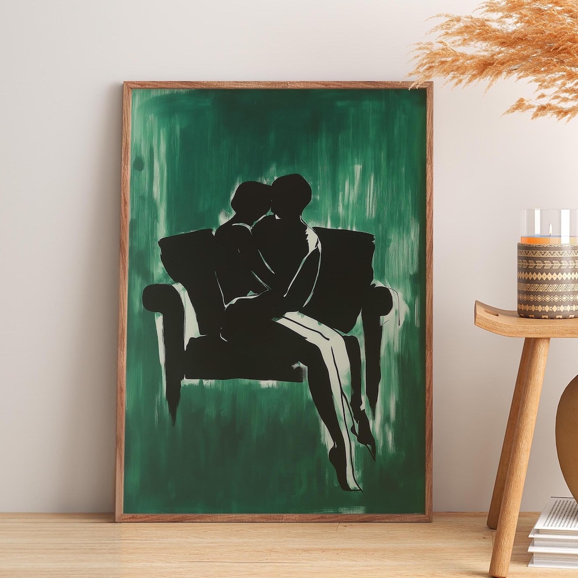 Romantic Couple Abstract People, Contemporary Artwork