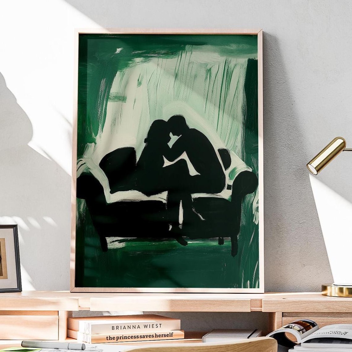 Romantic Couple Abstract People, Contemporary Artwork