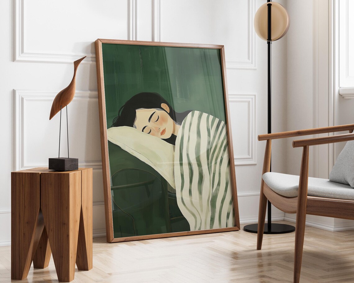 Abstract People Stripe Woman, Contemporary Poster - Image 4
