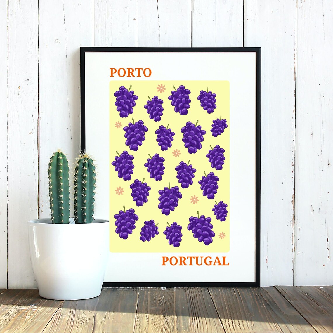 Porto Grapes, Portugal Travel Decor Art Print - Image 2