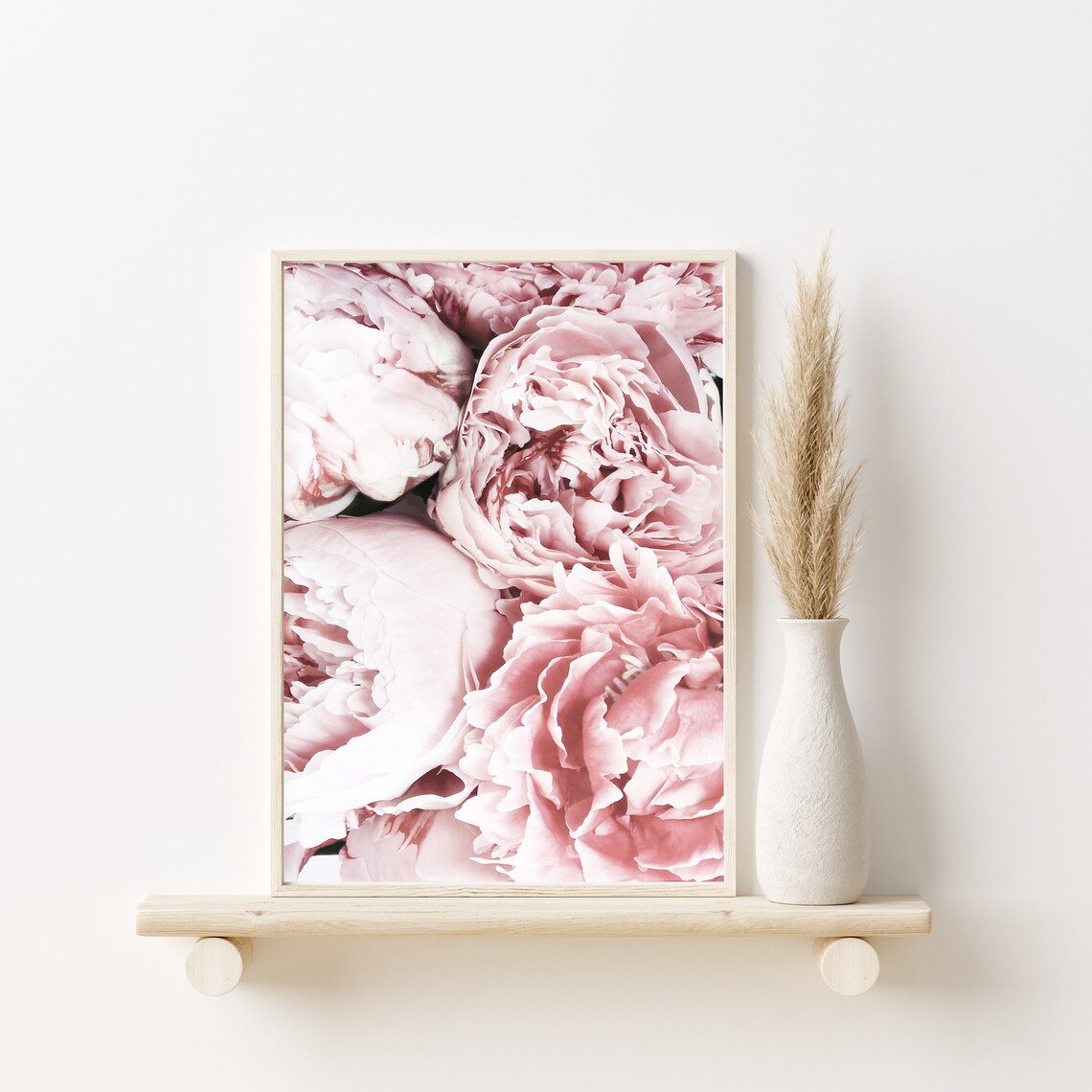 Pink Peony Print - Floral Bedroom Decor Art Print