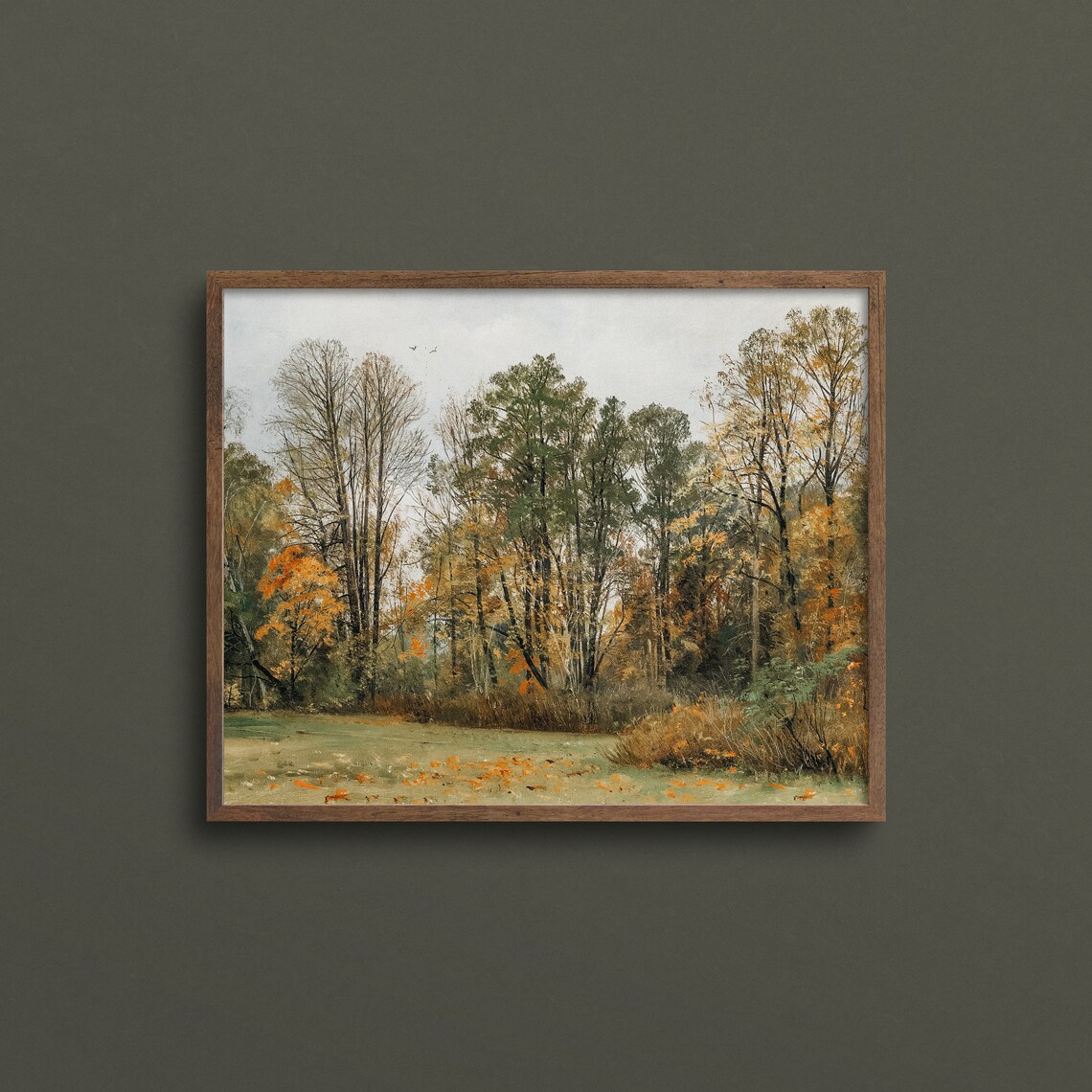 Autumn Forest Trees, Moody Autumn Wall Art Print - Image 3