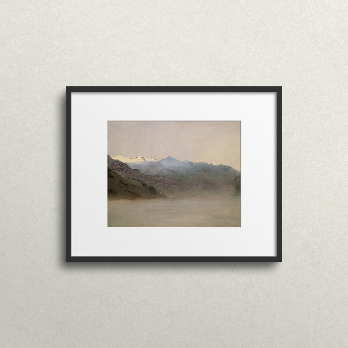 Snowcapped Mountains Vintage Mountain Art Print - Image 2