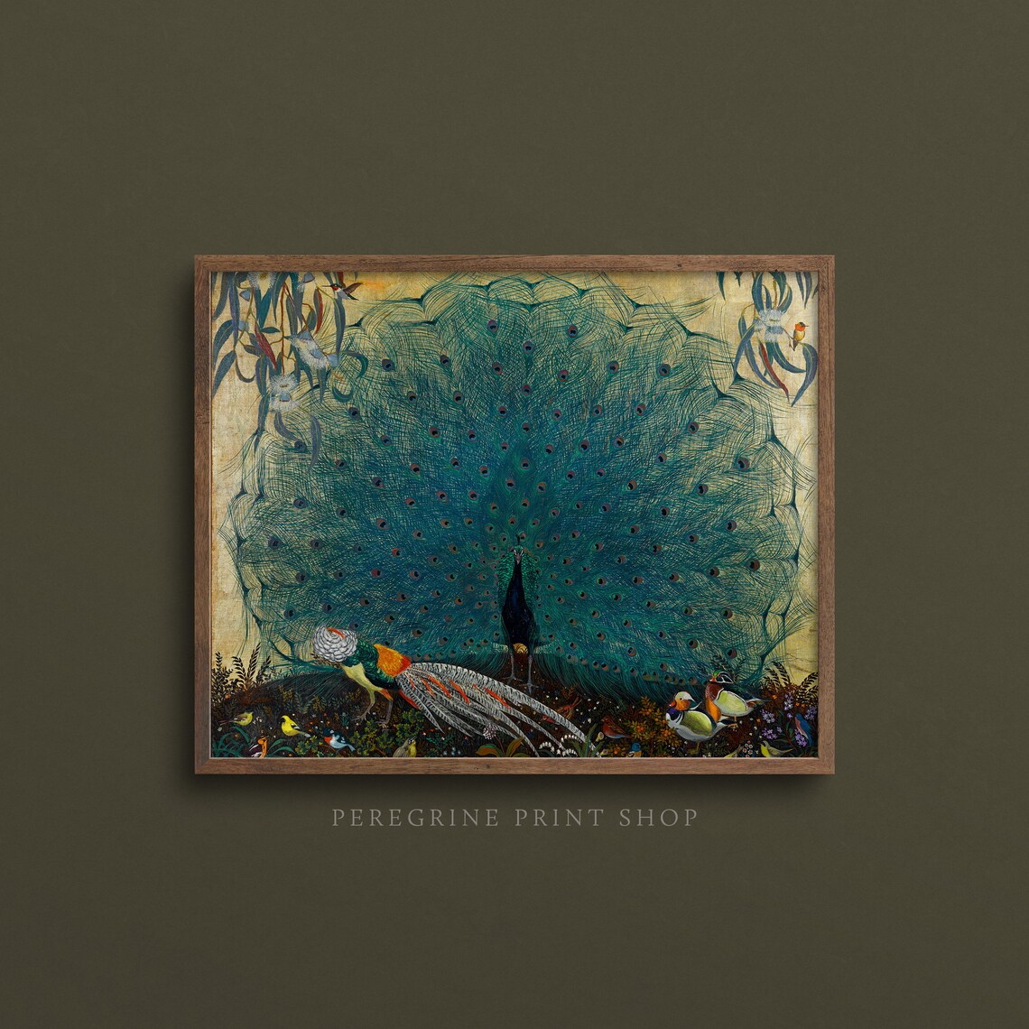 Beau Brummels Peacock Art Print, Vintage Bird Art - Image 3