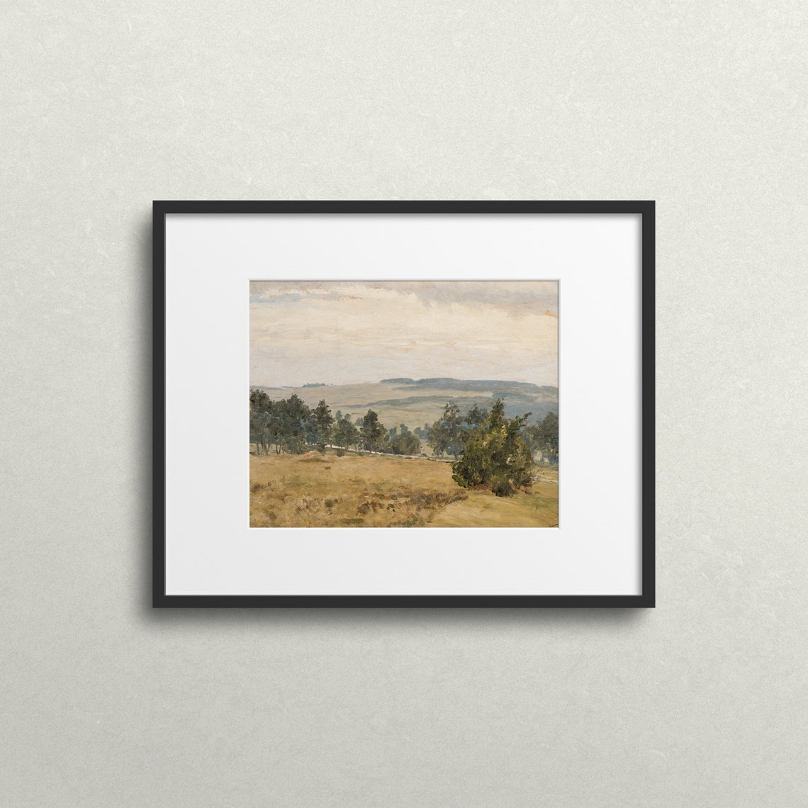 California Golden Hills Vintage Countryside Art Vintage Landscape Oil Painting Vintage Countryside Print L37 - Image 2