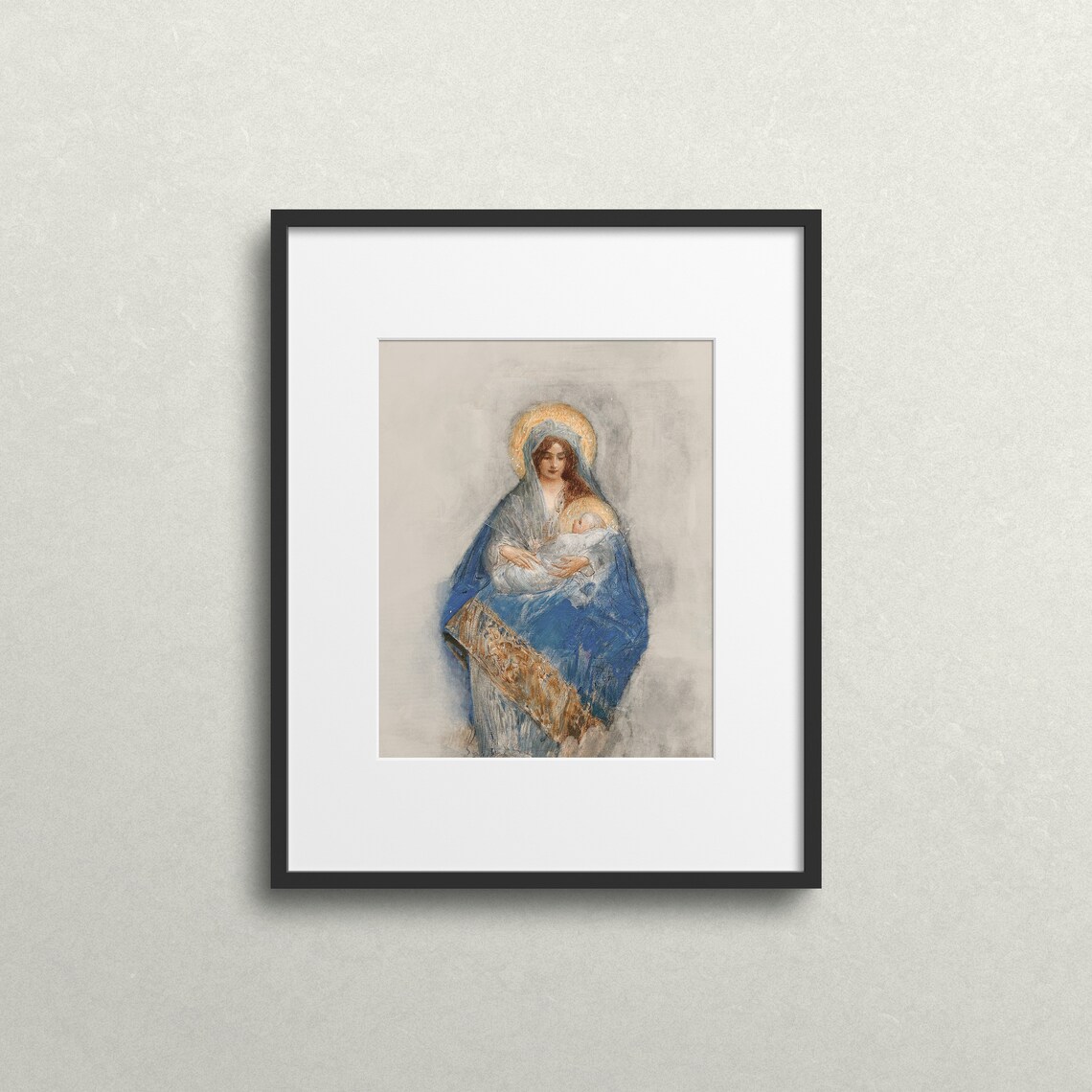 Virgin Mary and Child Madonna Religious Art Print - Image 2