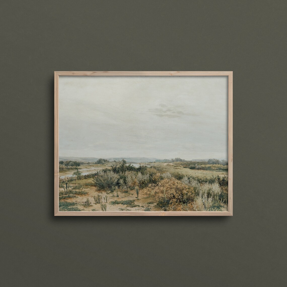 Desert Wildflowers French Country Landscape Art Print - Image 3