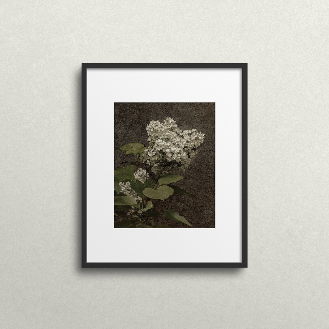 White Lilacs Vintage Floral Kitchen Art Print - Image 2