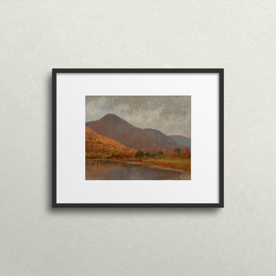 Autumn Mountain Lake Reflections Fall Foliage Vintage Art Print - Image 2