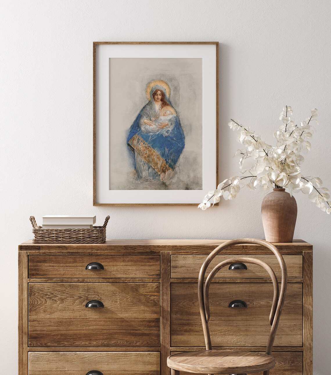 Virgin Mary and Child Madonna Religious Art Print - Image 3