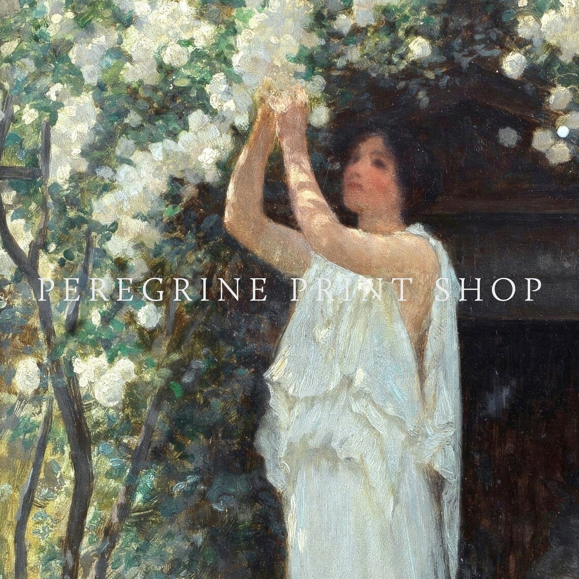 Springtime Woman Figure Vintage Spring Art Print - Image 2
