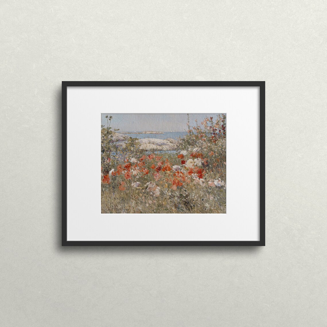 Beach Blooms Coastal Flowers Vintage Art Print - Image 2