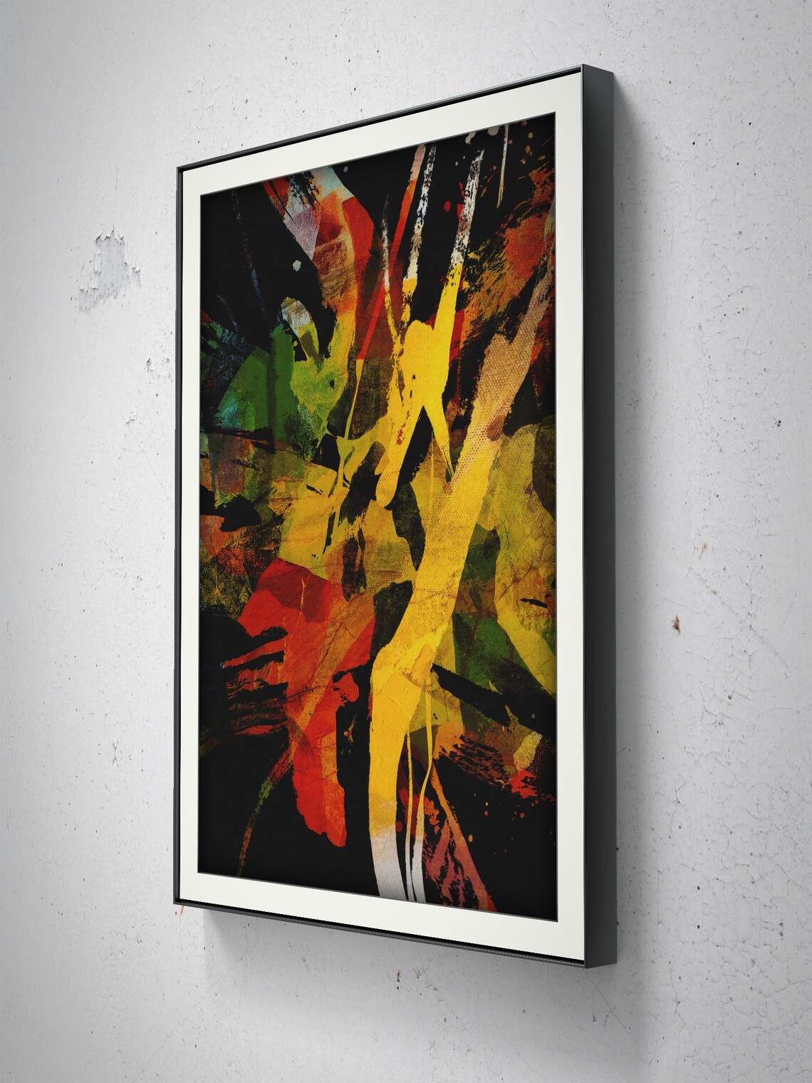 Abstract Nature Mixed Media, Vibrant Organic Shapes - Image 2