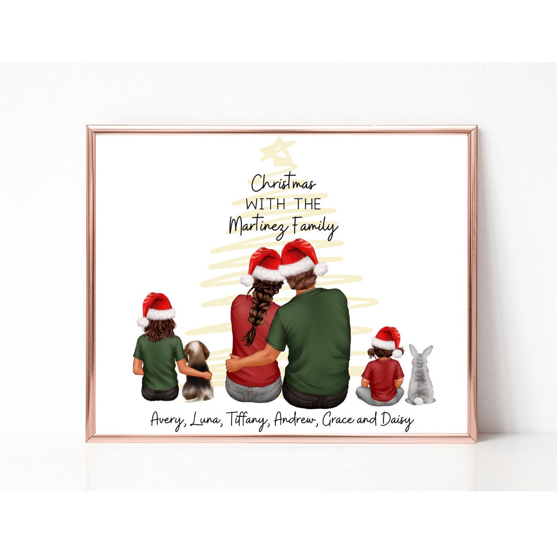 Christmas with the Martinez Family Personalized Holiday Poster