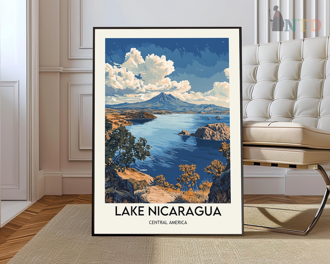 Lake Nicaragua Poster Wall Art Print Photo