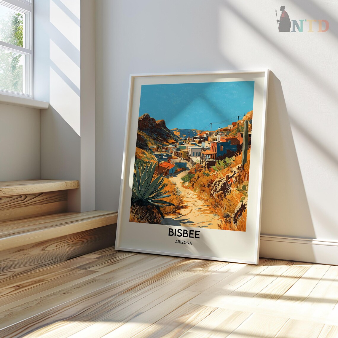 Bisbee Arizona Desert Mining Town Canyon Vintage Travel Poster - Image 3