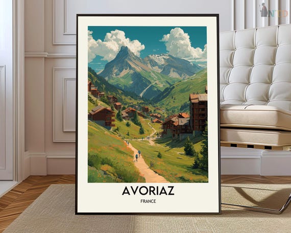 Avoriaz Ski Resort Poster French Alps Travel Photography