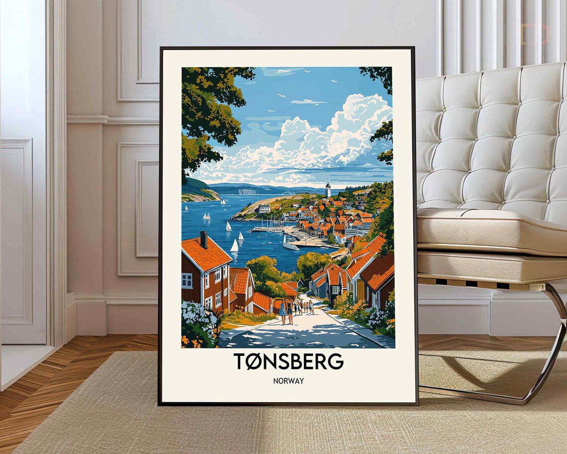 Tonsberg Travel Poster, Norway City Wall Art