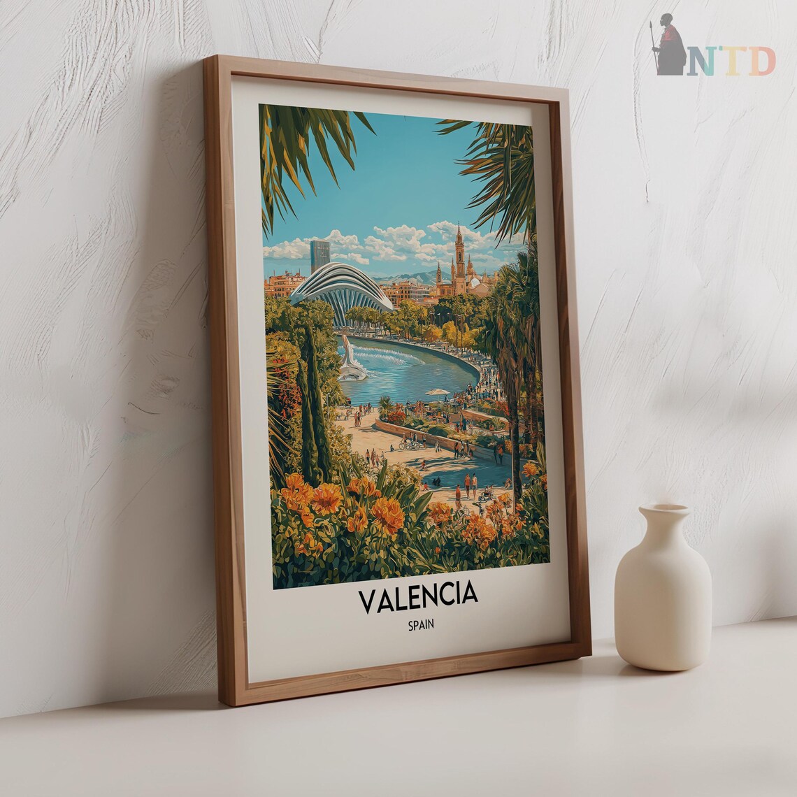 Valencia Travel Poster, Tropical City Wall Art - Image 2