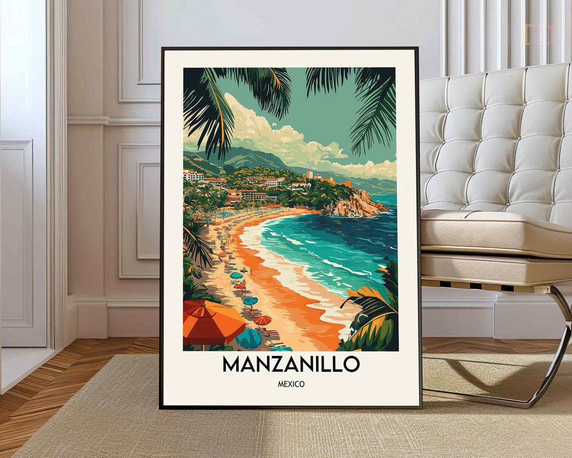 Manzanillo Poster Wall Art Print Photo City Mexico