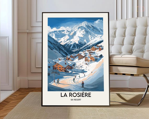 Larosire Ski Resort Poster Wall Art Print Photo Italy