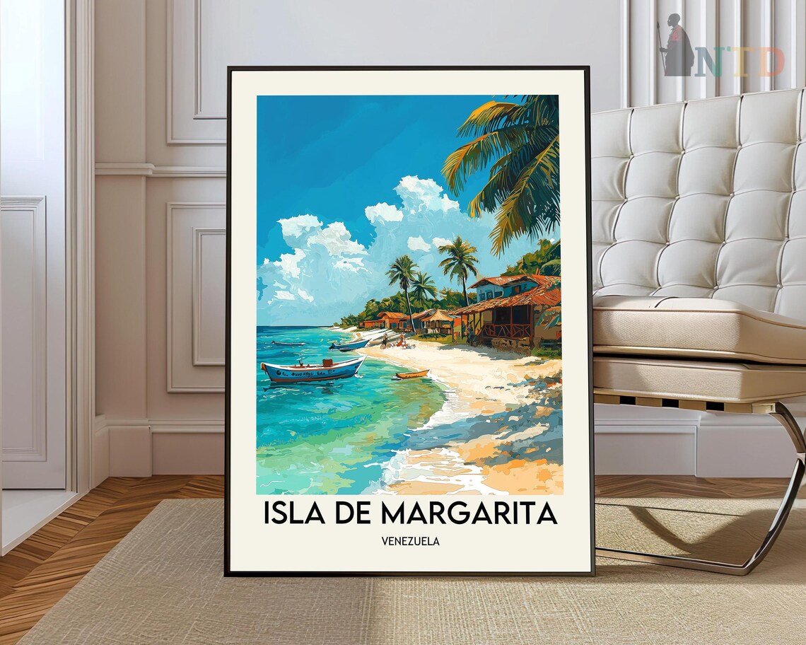 Isla De Margarita Travel Poster, Wine & Cocktails