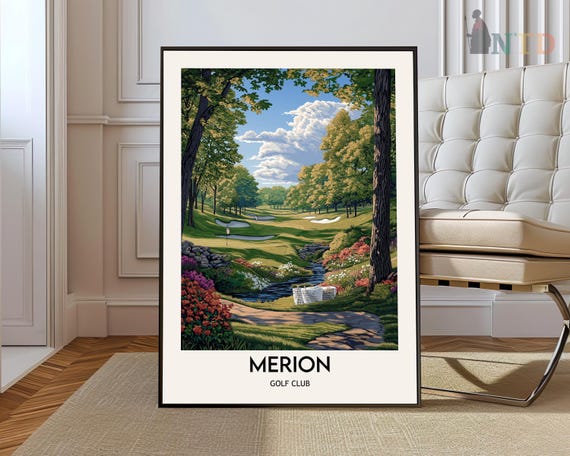 Merion Golf Club Poster Wall Art Print Photo Pennsylvania Ardmore