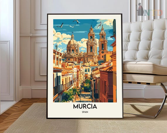 Murcia Travel Poster, Spain Wall Art Print