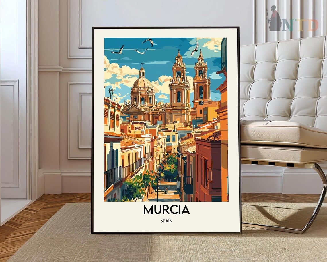 Murcia Travel Poster, Spain Wall Art Print