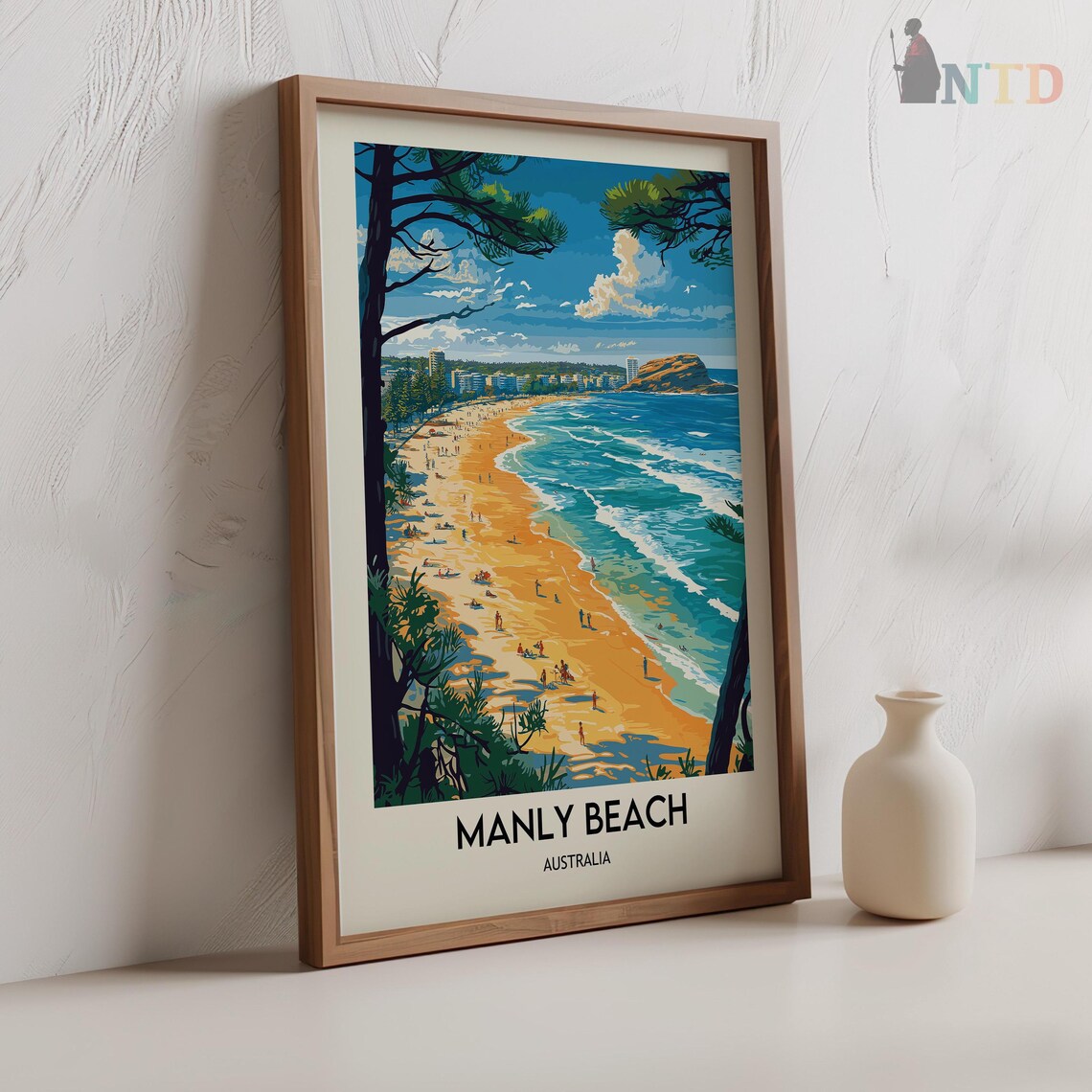 Manly Beach Travel Poster, New South Wales - Image 2