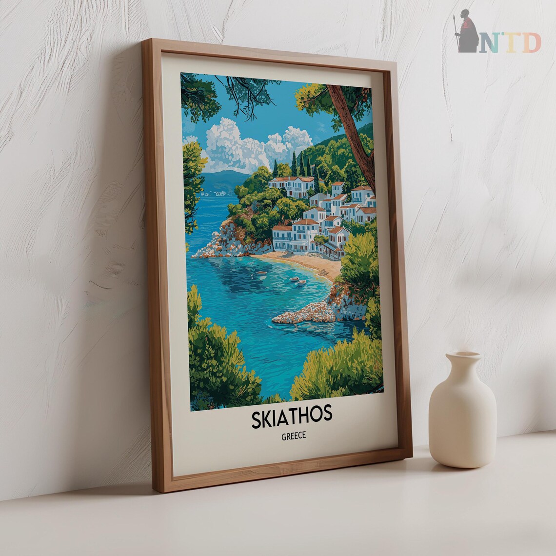 Skiathos Travel Poster, Greece Wall Art Print - Image 2